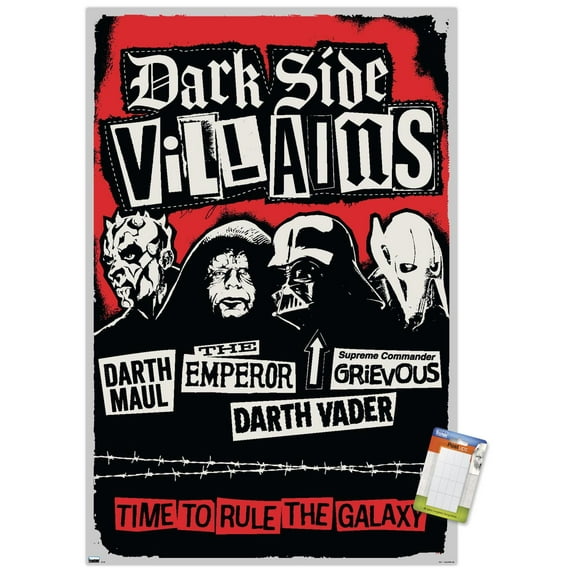 Star Wars: The Dark Side - Villains Wall Poster, 22.375" x 34"