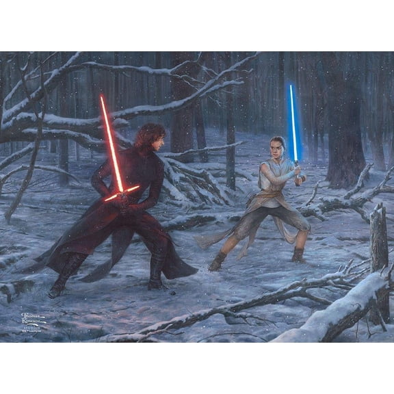 Star Wars (The Duel Rey vs. Ren) Lightpix Everlasting Photo Print P1410H016