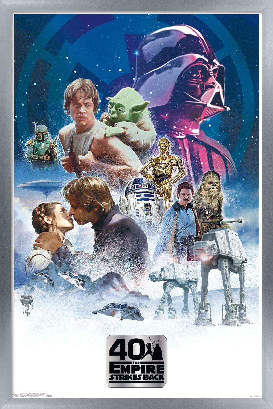 Star Wars: The Empire Strikes Back 40th - Classic Wall Poster, 22.375" x 34", Framed