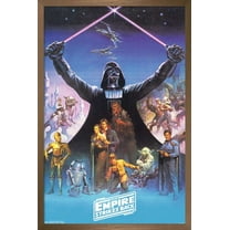 Star Wars: The Empire Strikes Back 40th - Darth Vader Wall Poster, 22.375" x 34", Framed