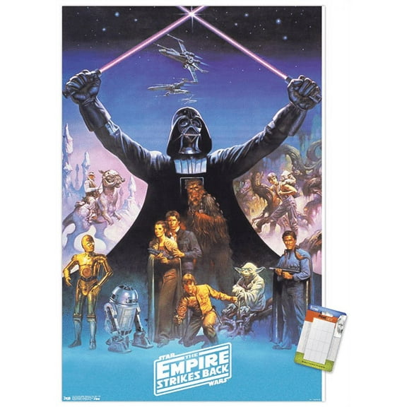 Star Wars: The Empire Strikes Back 40th - Darth Vader Wall Poster, 22.375" x 34"