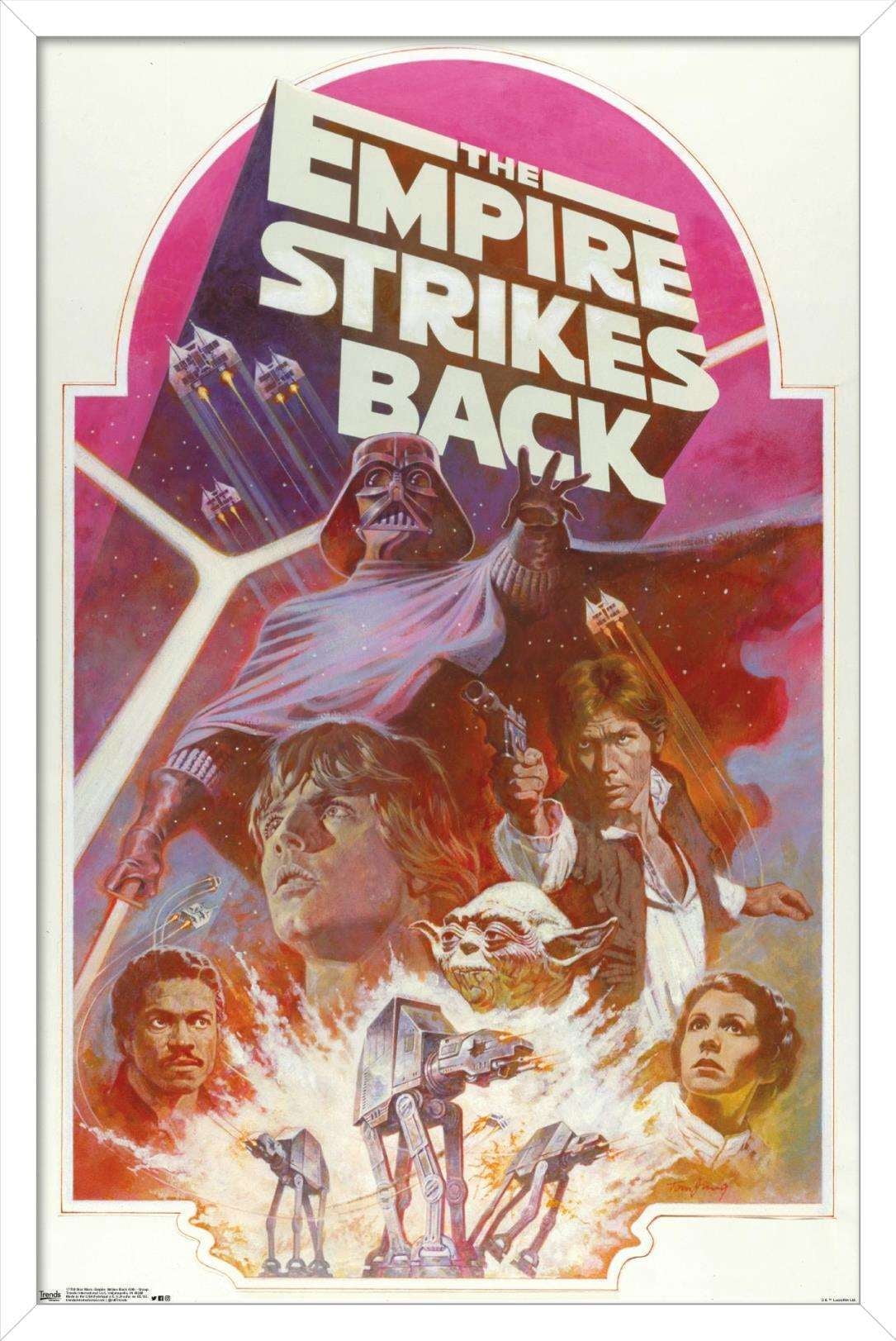 Star Wars: The Empire Strikes Back 40th - Group Wall Poster, 14.725" x 22.375", Framed