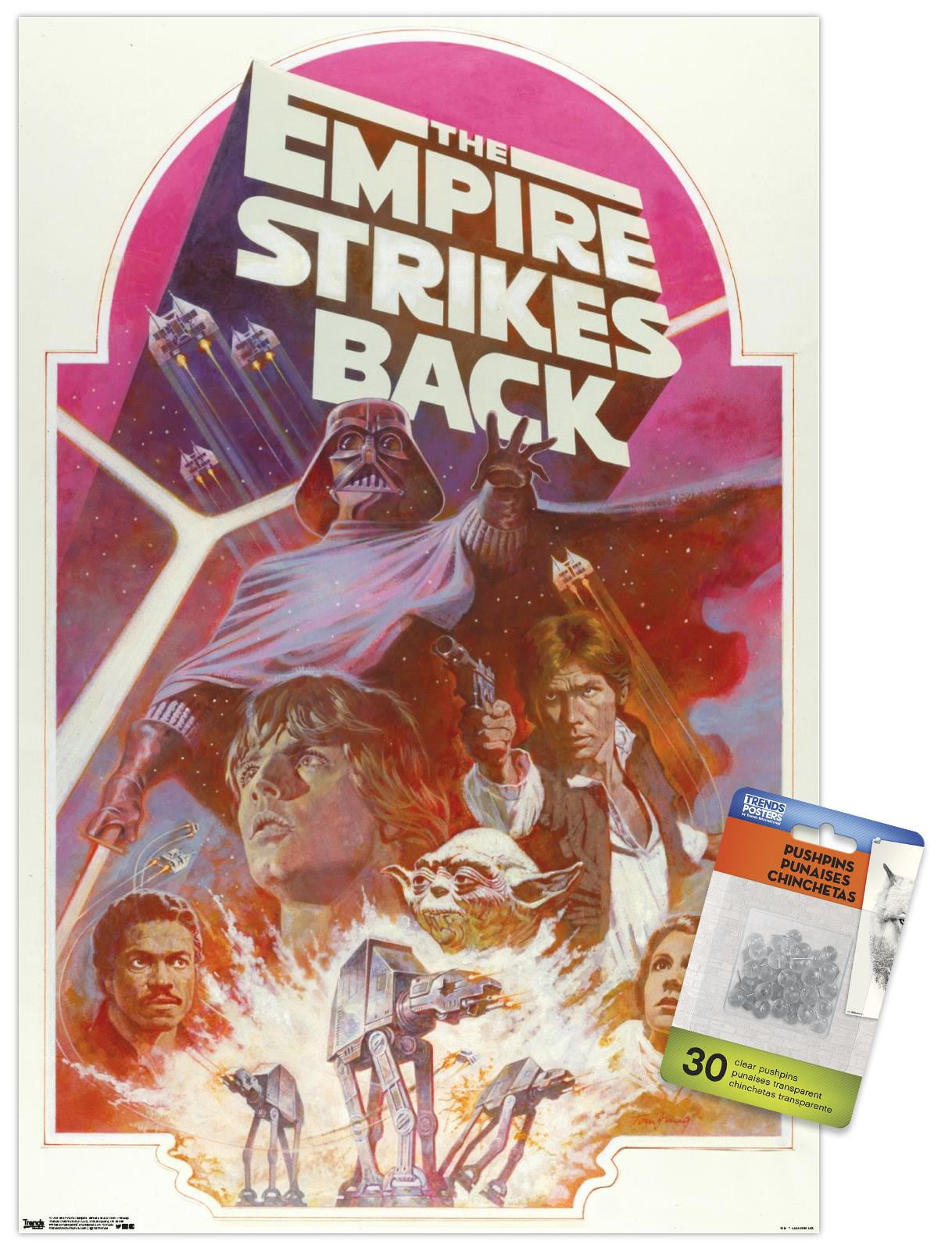 Star Wars: The Empire Strikes Back 40th - Group Wall Poster with Push Pins, 14.725" x 22.375"