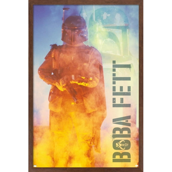 Star Wars: The Empire Strikes Back - Boba Fett Wall Poster, 14.725" x 22.375", Framed