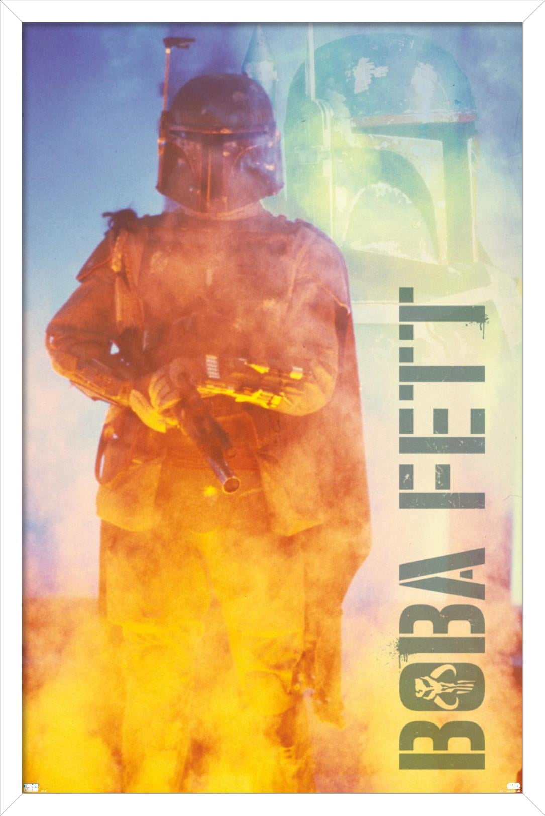 Star Wars: The Empire Strikes Back - Boba Fett Wall Poster, 14.725" x 22.375", Framed