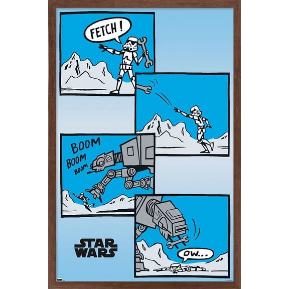 Star Wars: The Empire Strikes Back - Comic Panels Wall Poster, 22.375" x 34", Framed