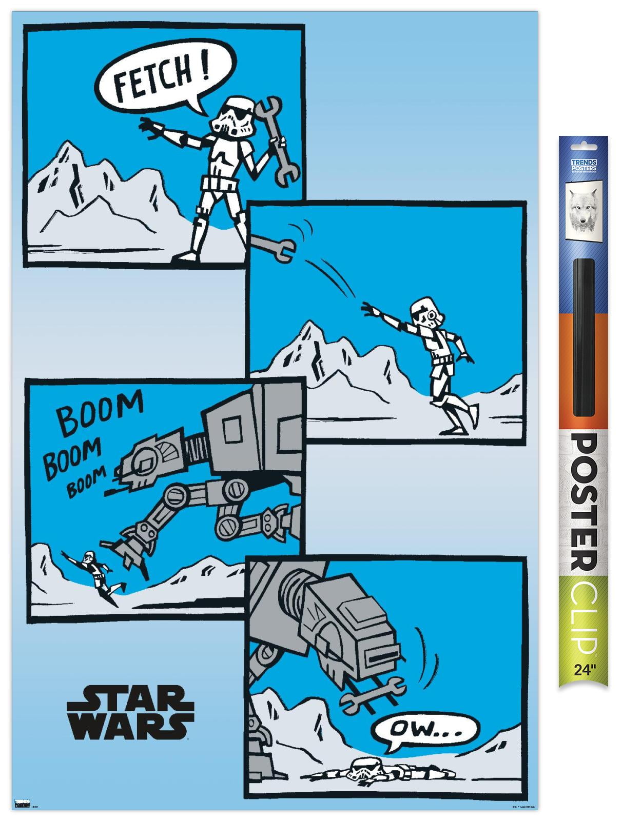 Star Wars: The Empire Strikes Back - Comic Panels Wall Poster, 22.375" x 34"