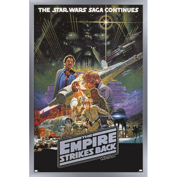 Star Wars: The Empire Strikes Back - Kiss One Sheet Wall Poster, 22.375" x 34" Framed