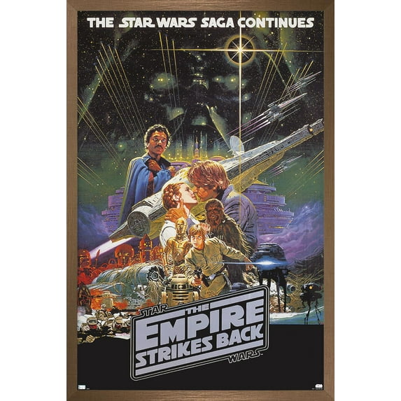 Star Wars: The Empire Strikes Back - Kiss One Sheet Wall Poster, 22.375" x 34" Framed
