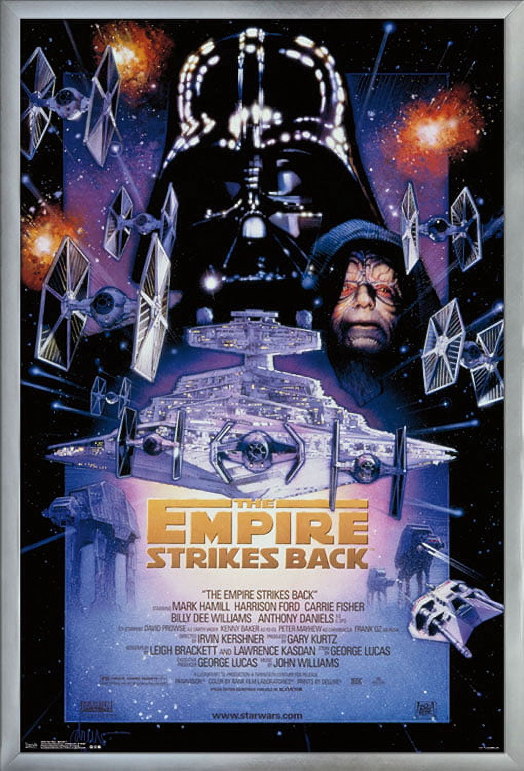 Star Wars: The Empire Strikes Back - One Sheet 2 Wall Poster, 22.375" x 34", Framed