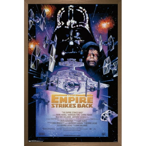 Star Wars: The Empire Strikes Back - One Sheet 2 Wall Poster, 22.375" x 34", Framed