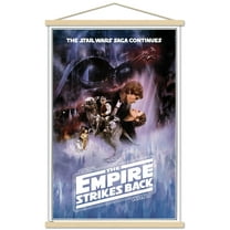 Star Wars: The Empire Strikes Back - One Sheet (No Billing Block) Wall Poster with Magnetic Frame, 22.375" x 34"