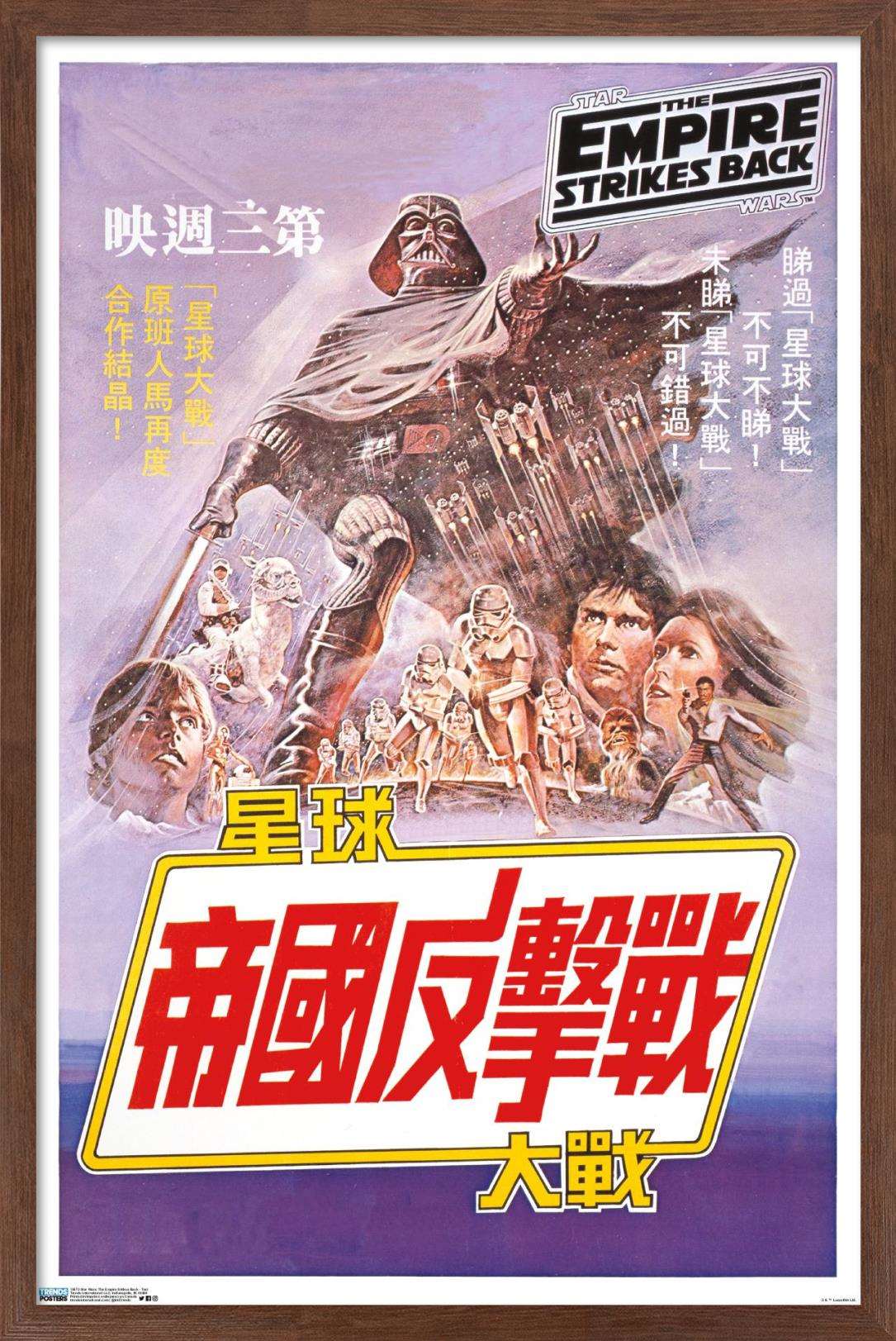 Star Wars: The Empire Strikes Back - Text Wall Poster, 22.375" x 34", Framed