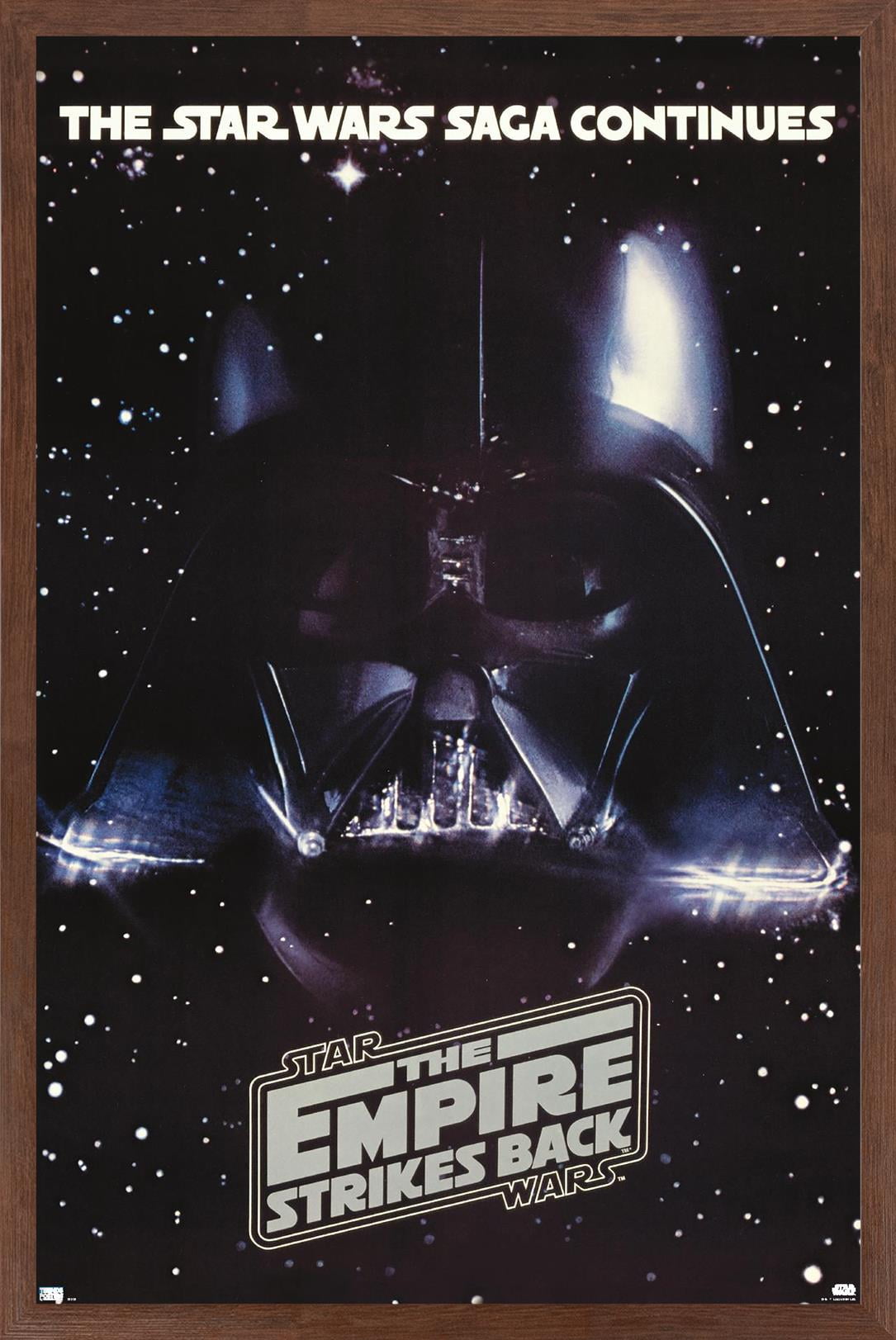 Star Wars: The Empire Strikes Back - Vader One Sheet Wall Poster, 14.725" x 22.375" Framed