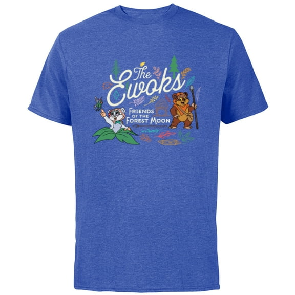 Star Wars The Ewoks Friends of the Forest Moon - Short Sleeve Cotton T-Shirt for Adults - Customized-Royal Heather