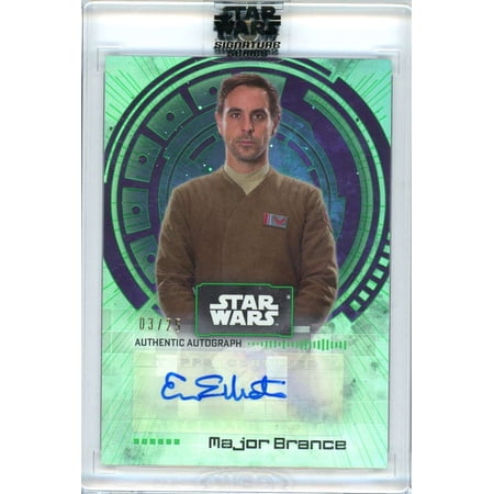 Star Wars The Force Awakens 2022 Signature Series Emun Elliott as Major Brance 3/25 Autographed Trading Card A-EE (Topps)