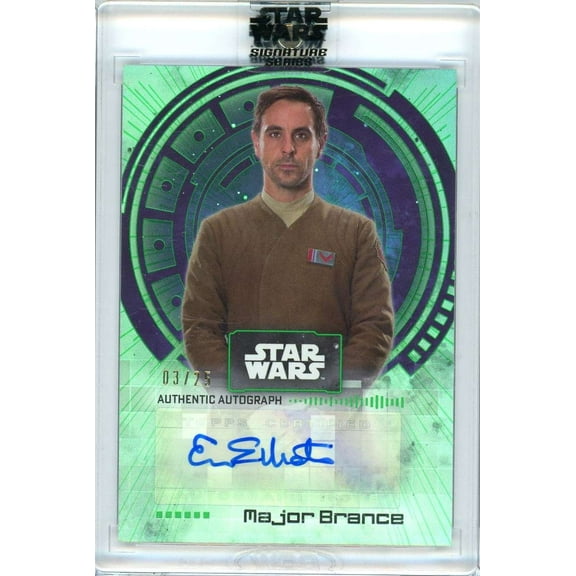 Star Wars The Force Awakens 2022 Signature Series Emun Elliott as Major Brance 3/25 Autographed Trading Card A-EE (Topps)