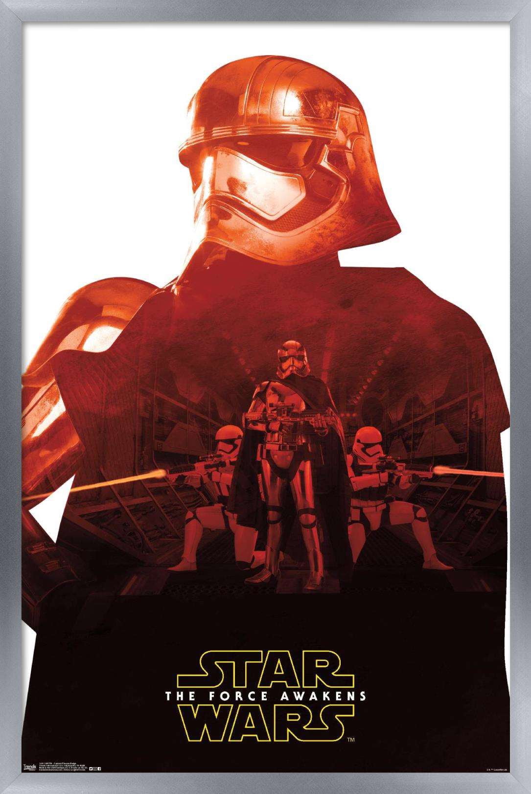 Star Wars: The Force Awakens - Captain Phasma Badge Wall Poster, 14.725" x 22.375", Framed
