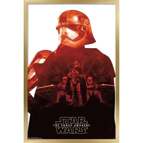 Star Wars: The Force Awakens - Captain Phasma Badge Wall Poster, 22.375" x 34", Framed