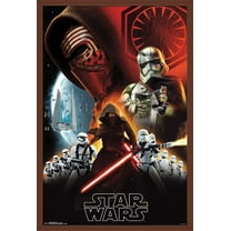 Star Wars: The Force Awakens - Dark Side Wall Poster, 22.375" x 34", Framed