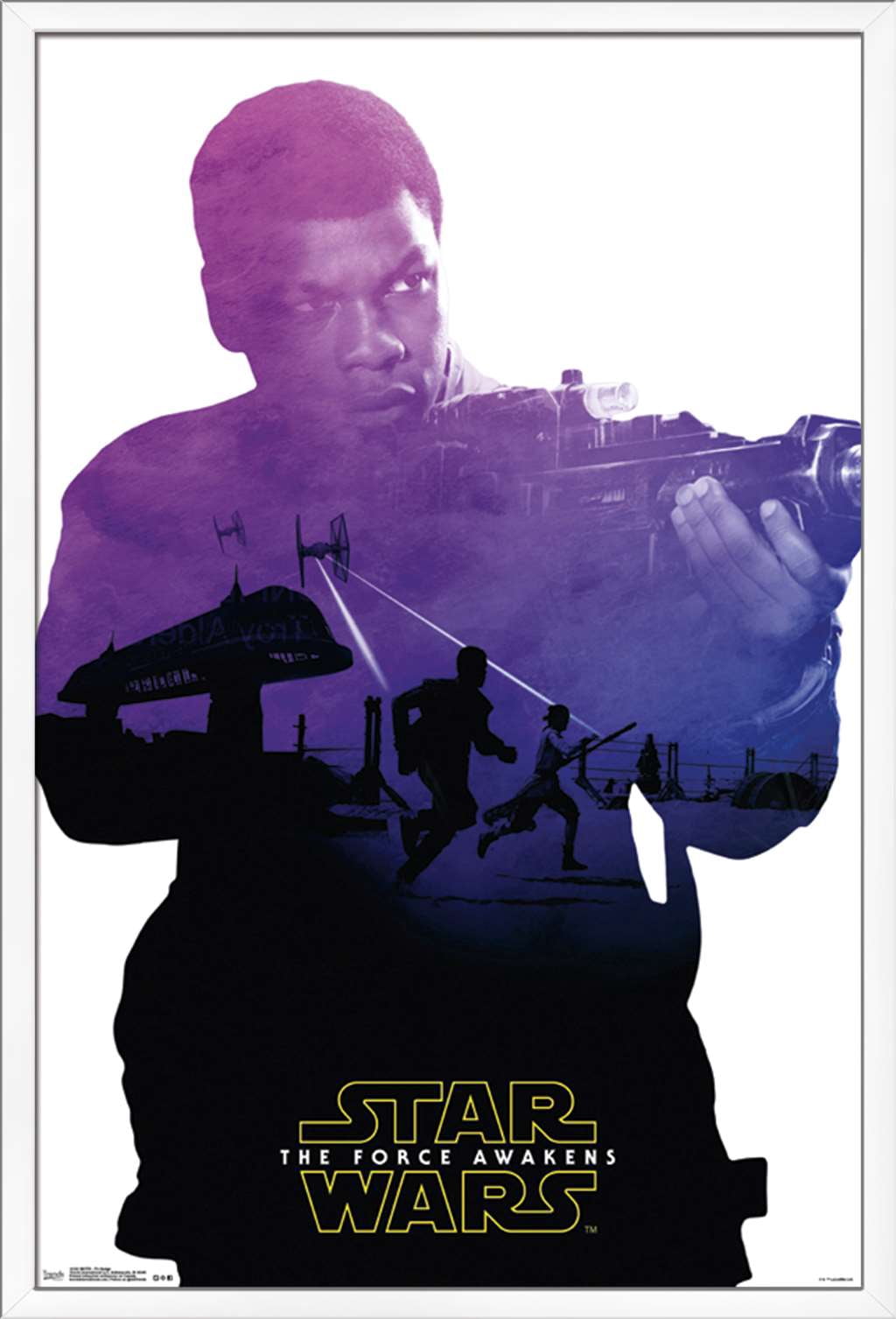 Star Wars: The Force Awakens - Finn Badge Wall Poster, 22.375" x 34", Framed