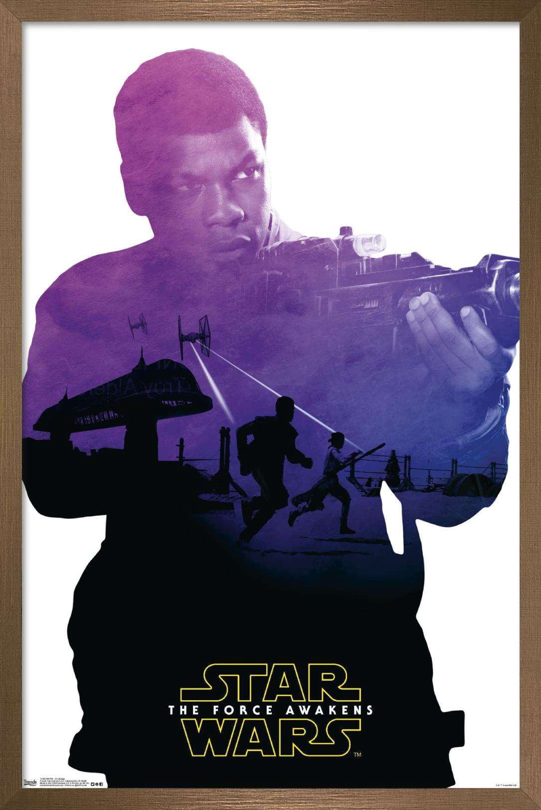Star Wars: The Force Awakens - Finn Badge Wall Poster, 22.375" x 34", Framed