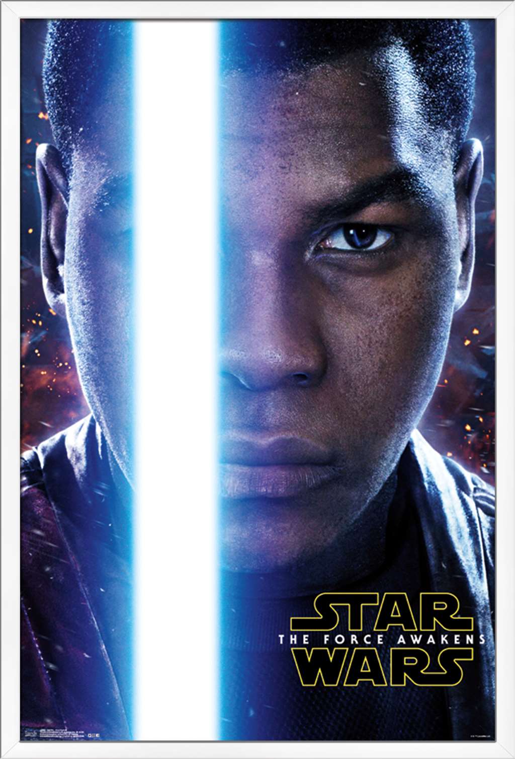Star Wars: The Force Awakens - Finn Portrait Wall Poster, 22.375" x 34", Framed