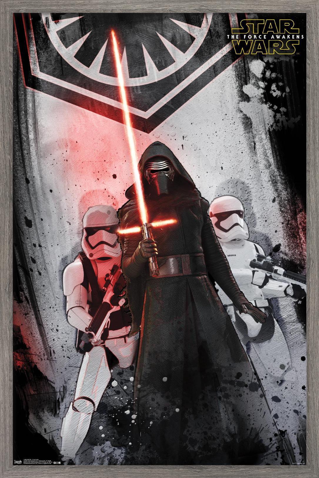 Star Wars: The Force Awakens - First Order Wall Poster, 14.725" x 22.375", Framed