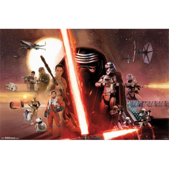 Star Wars The Force Awakens - Group Poster Print (22 x 34)