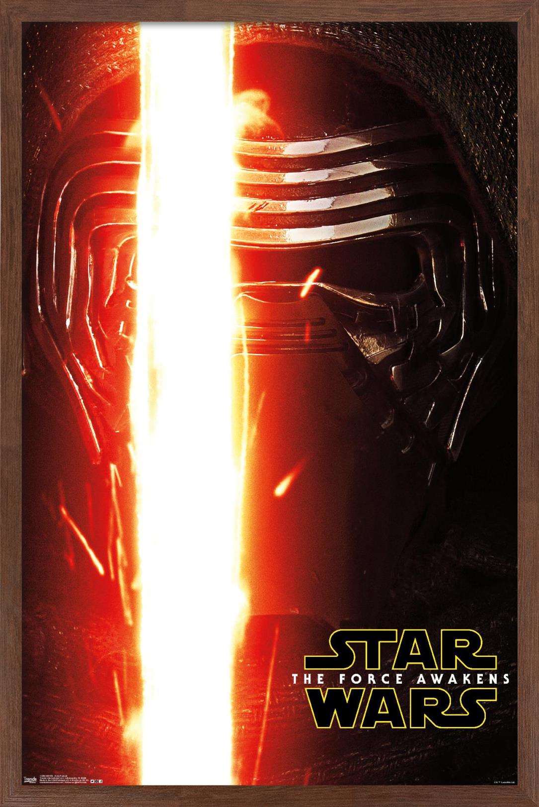 Star Wars: The Force Awakens - Kylo Portrait Wall Poster, 14.725" x 22.375", Framed
