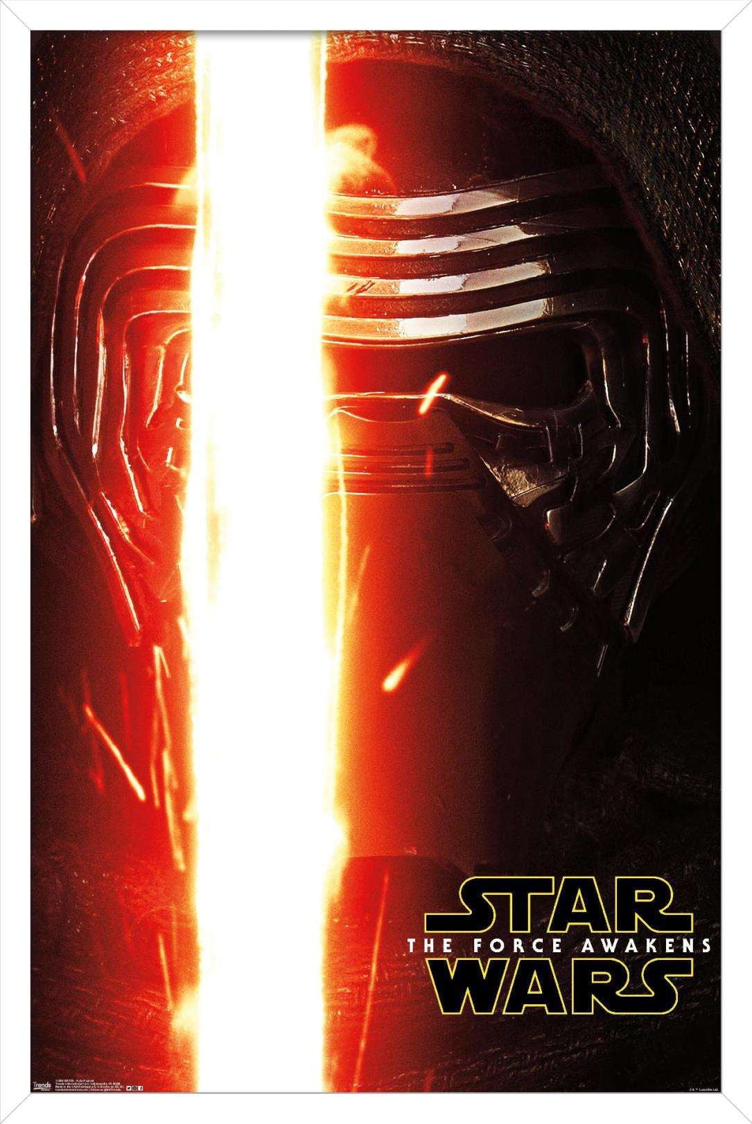 Star Wars: The Force Awakens - Kylo Portrait Wall Poster, 14.725" x 22.375", Framed