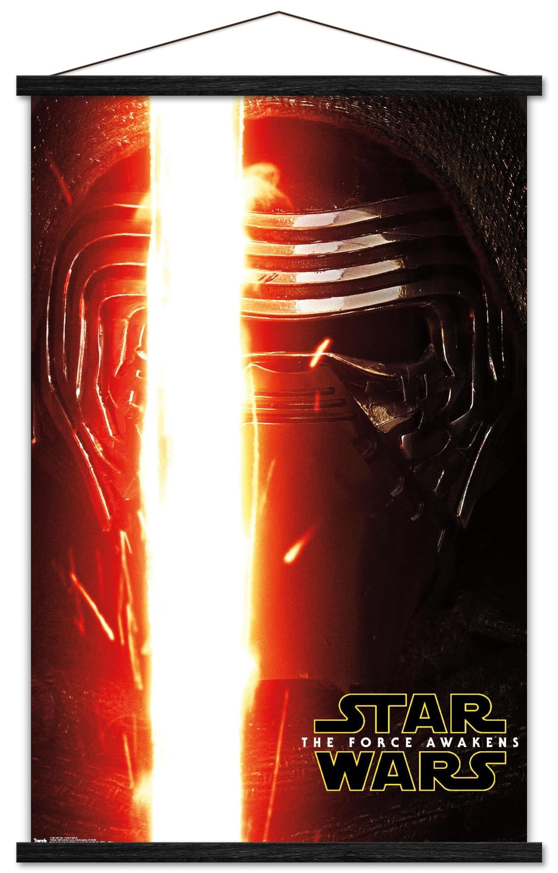 Star Wars: The Force Awakens - Kylo Portrait Wall Poster with Wooden Magnetic Frame, 22.375" x 34"