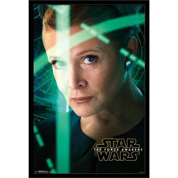 Star Wars: The Force Awakens - Leia Portrait Wall Poster, 22.375" x 34", Framed