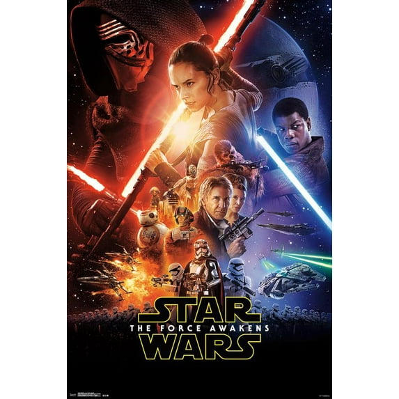Star Wars: The Force Awakens - One Sheet Poster and Poster Clip Bundle