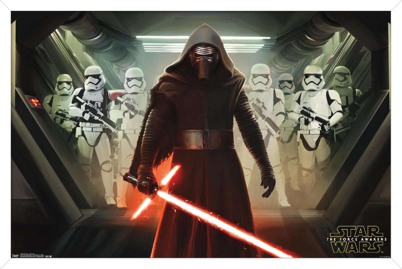 Star Wars: The Force Awakens - Oppression Wall Poster, 14.725" x 22.375", Framed