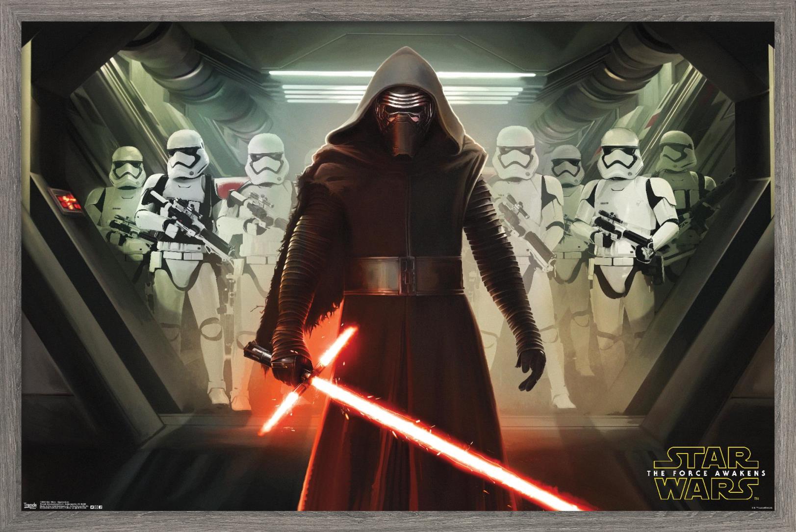 Star Wars: The Force Awakens - Oppression Wall Poster, 14.725" x 22.375", Framed