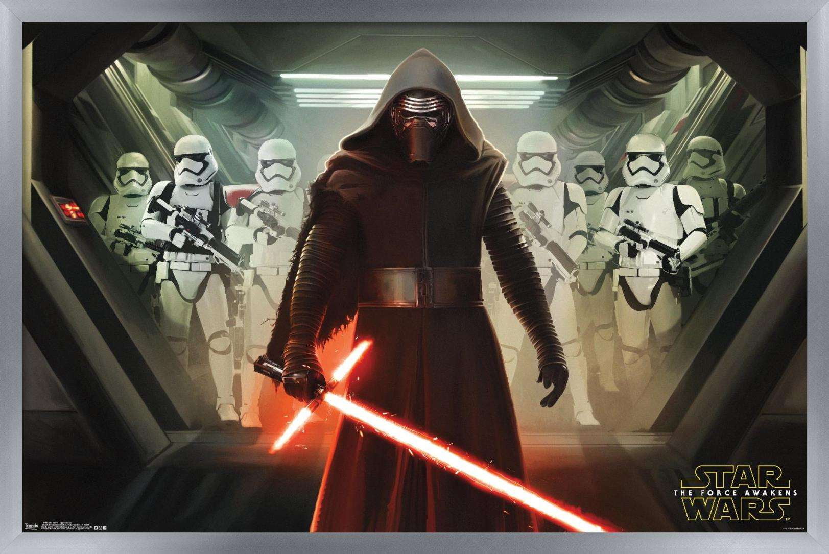Star Wars: The Force Awakens - Oppression Wall Poster, 14.725" x 22.375", Framed