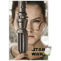 Star Wars: The Force Awakens - Rey Portrait Wall Poster, 14.725" x 22.375"