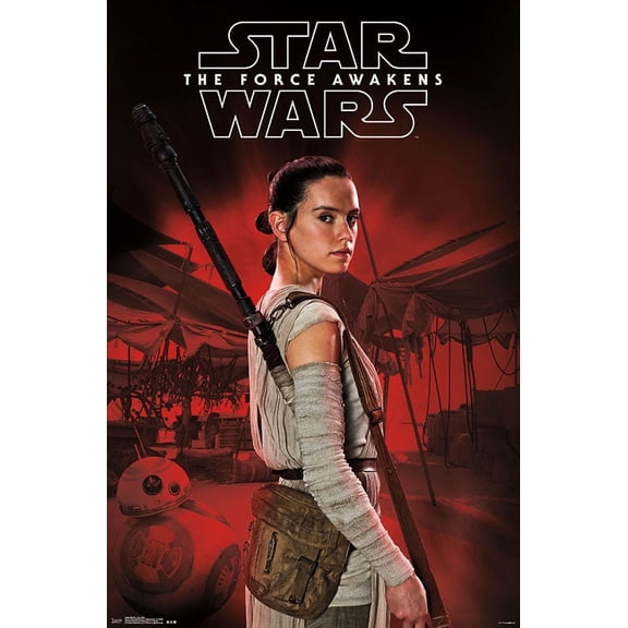 Star Wars: The Force Awakens - Rey Staff Wall Poster, 22.375" x 34"