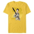thumbnail image 1 of Star Wars The Force Awakens Rey Stands Strong - Short Sleeve Blended T-Shirt for Adults - Customized-Yellow, 1 of 5