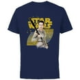 thumbnail image 1 of Star Wars The Force Awakens Rey Stands Strong - Short Sleeve Cotton T-Shirt for Adults - Customized-Navy, 1 of 5