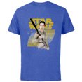 thumbnail image 1 of Star Wars The Force Awakens Rey Stands Strong - Short Sleeve Cotton T-Shirt for Adults - Customized-Royal Heather, 1 of 5