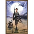 thumbnail image 1 of Star Wars: The Force Awakens - Rey Wall Poster, 22.375" x 34", Framed, 1 of 3