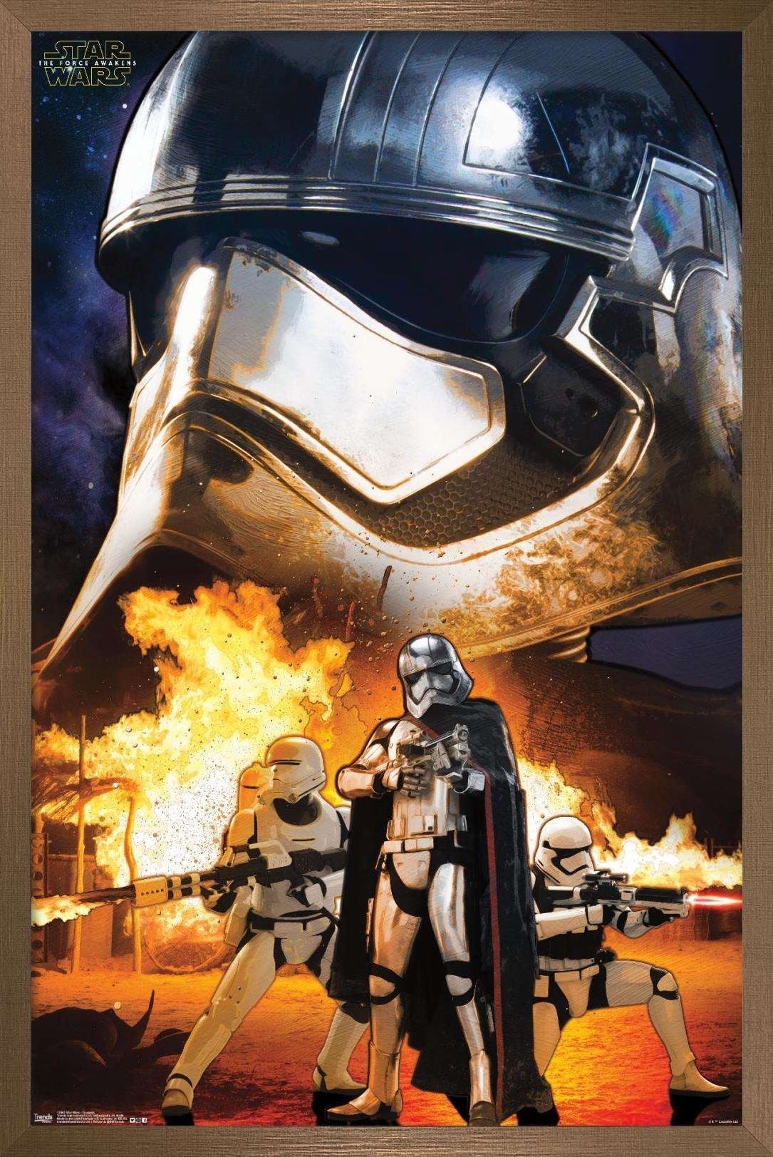 Star Wars: The Force Awakens - Troopers Wall Poster, 14.725" x 22.375", Framed