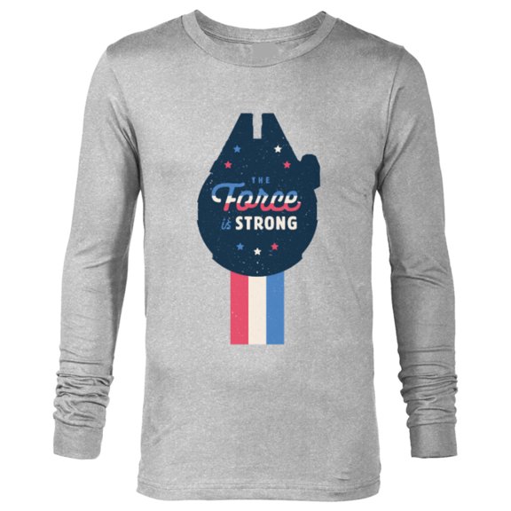 Star Wars The Force is Strong July 4th - Long Sleeve T-Shirt for Men - Customized-Athletic Heather