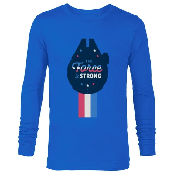 Star Wars The Force is Strong July 4th - Long Sleeve T-Shirt for Men - Customized-Navy