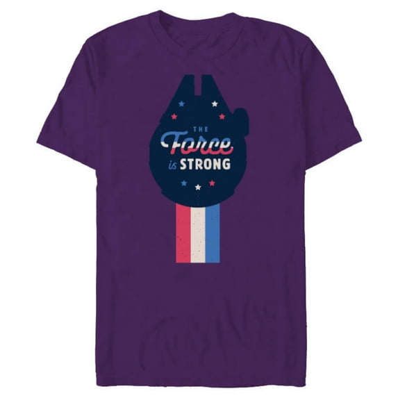 Star Wars The Force is Strong July 4th - Short Sleeve Blended T-Shirt for Adults - Customized-Purple