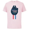 thumbnail image 1 of Star Wars The Force is Strong July 4th - Short Sleeve Cotton T-Shirt for Adults - Customized-Soft Pink, 1 of 5
