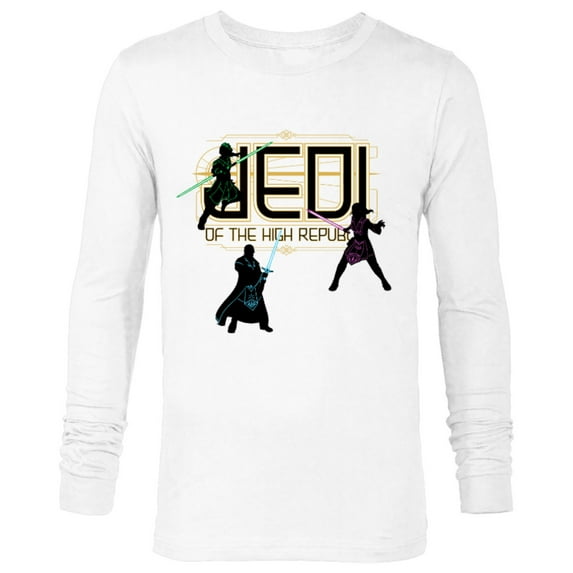 Star Wars The High Republic Jedi Defend - Long Sleeve T-Shirt for Men – Customized-White