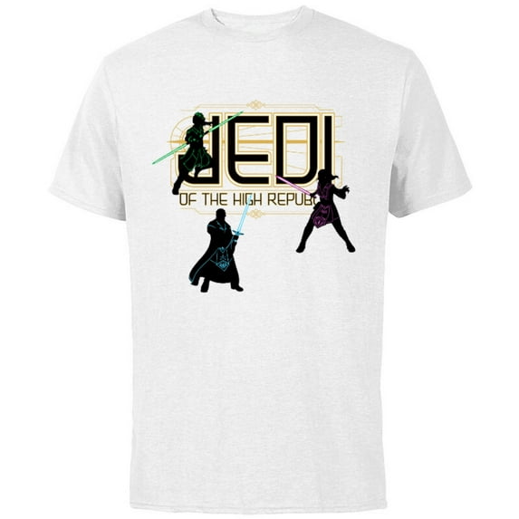 Star Wars The High Republic Jedi Defend - Short Sleeve Cotton T-Shirt for Adults - Customized-White